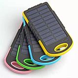 Аккумулятор для зарядки портативный на солнечной батарее с фонариком Solar Charger (5000 мАч.), фото 3
