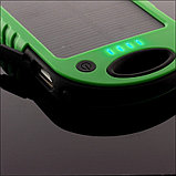 Аккумулятор для зарядки портативный на солнечной батарее с фонариком Solar Charger (5000 мАч.), фото 4