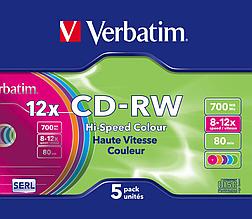 Диски CD-RW 8-12X Verbatim