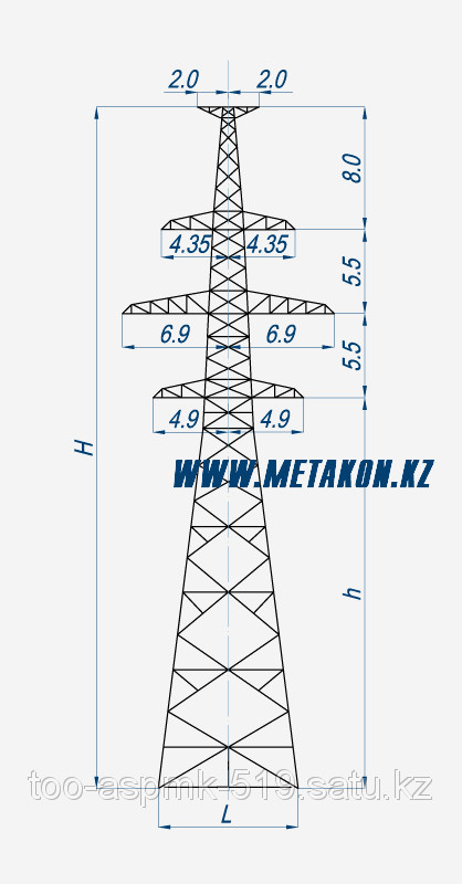 Металические опоры ВЛ 35-500 кВ