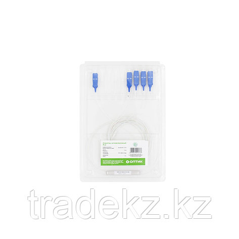 Сплиттер оптоволоконный PLC А-Оптик 1х4 SC/UPC 1,5m SM, фото 2