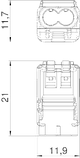 Клемма OBO универсальная пружинная c зажимом 2x2,5 мм2, прозрачная 61 225 FL, фото 2