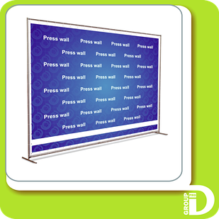 Аренда конструкции под пресс стену с печатью