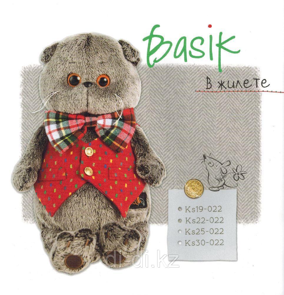 Мягкая игрушка Budi Basa "Кот Басик в жилете" (19 см)