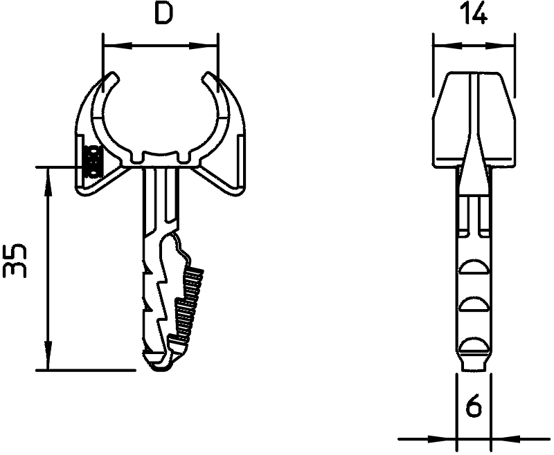Трубный зажим SNAP 12-15 мм с дюбелем 1975 12-15 - фото 2 - id-p45973119