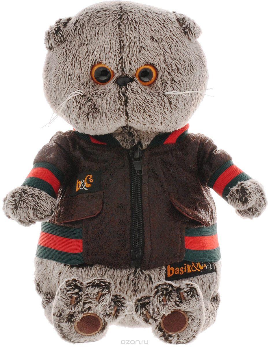 Мягкая игрушка "Кот Басик в кожаной куртке" (25 см)