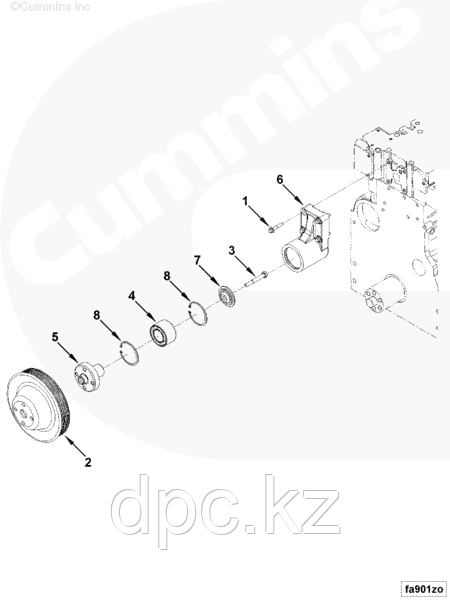 Опора вентилятора охлаждения двигателя Cummins QSB ISB 3913433 5260996 3911204 3910594 3908803 3913434