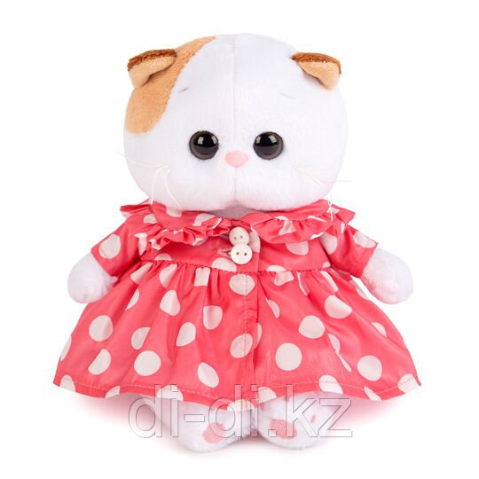 Мягкая игрушка "Кошечка Ли-Ли BABY в плащике в горох" (18 см)