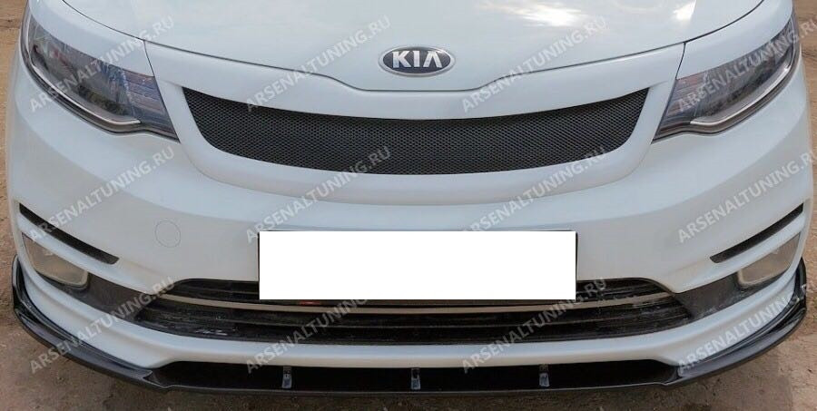 Сплиттер (юбка) на передний бампер Kia Rio 2015+ рестайлинг