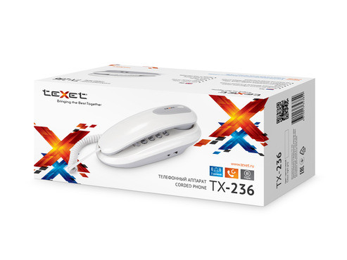 Телефон проводной Texet TX-236 серый - фото 5 - id-p45980633