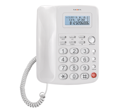 Телефон проводной Texet TX-250 белый