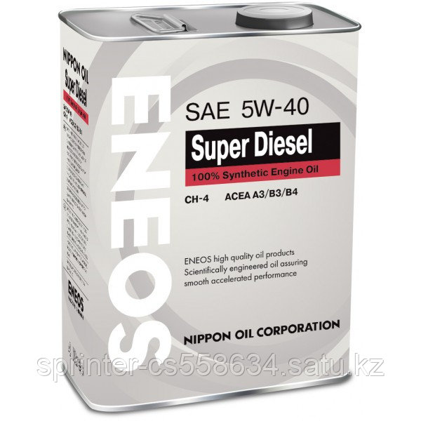 Моторное масло Eneos SUPER DIESEL Synthetic 5w40 4 литра