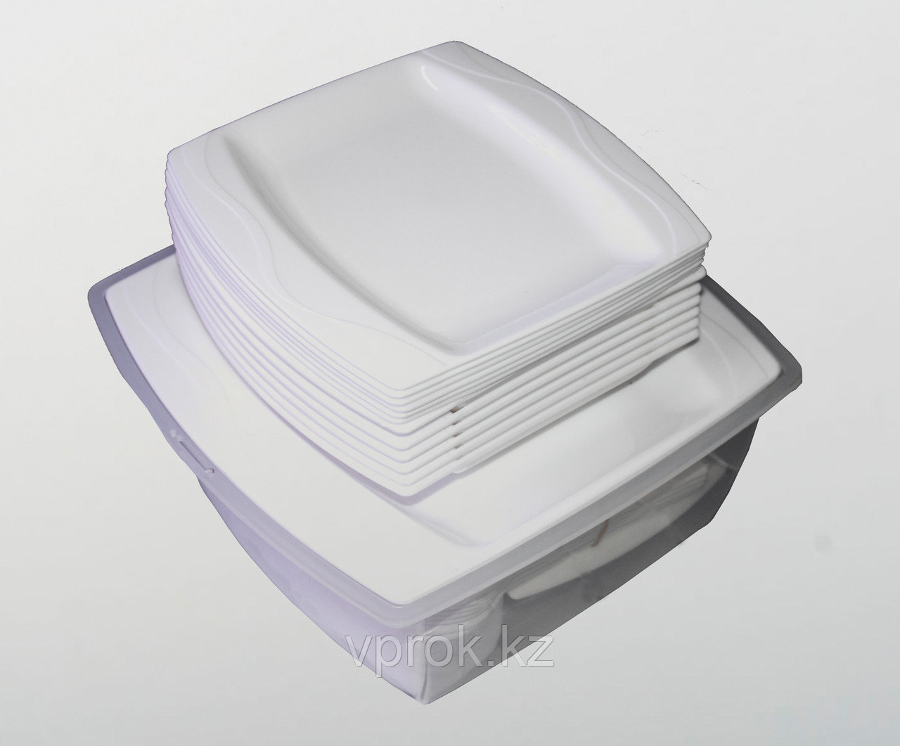 Набор туристической посуды, пластиковый, белый - фото 1 - id-p46001786