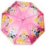 Зонт-трость детский со свистком гелевый «Мультяшные герои» (Барби с синей ручкой), фото 4