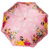 Зонт-трость детский со свистком гелевый «Мультяшные герои» (Барби с синей ручкой), фото 5