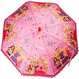 Зонт-трость детский со свистком гелевый «Мультяшные герои» (Барби с синей ручкой), фото 7