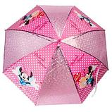 Зонт-трость детский со свистком гелевый «Мультяшные герои» (Барби с красной ручкой), фото 6