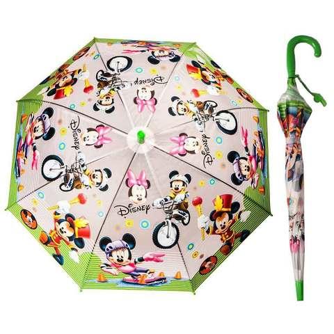 Зонт-трость детский со свистком гелевый «Мультяшные герои» (Вспыш с чёрной ручкой)