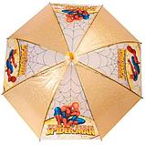Зонт-трость детский со свистком гелевый «Мультяшные герои» (Spider Man), фото 8