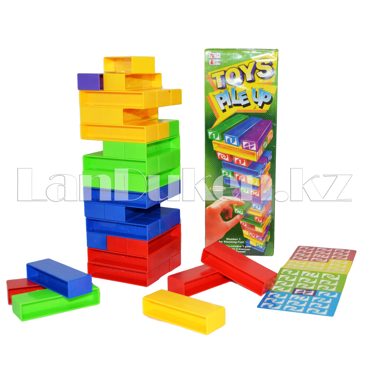 Настольная игра Дженга Toys Pile Up с цифрами пластиковая 58398 - фото 1 - id-p45980380