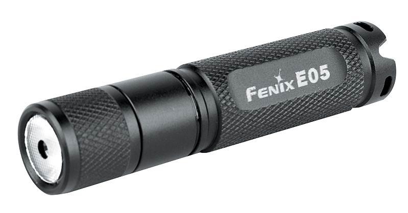 Фонарь FENIX Мод. E05 черный (85лм)(светодиод: Cree XP-E2)(12,5гр.)(от 1шт.AAA) R34284