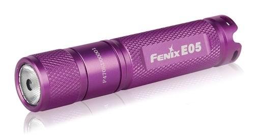 Фонарь FENIX Мод. E05 фиолетовый (85лм)(светодиод: Cree XP-E2)(12,5гр.)(от 1шт.AAA) R34232