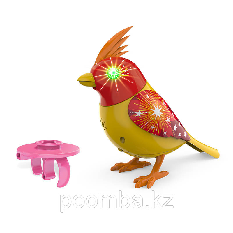 Интерактивная птичка DigiBirds с мерцающими глазами (звук, свет)