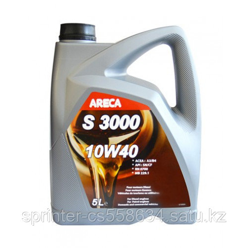 Моторное масло ARECA S3000 10w40 5 литров