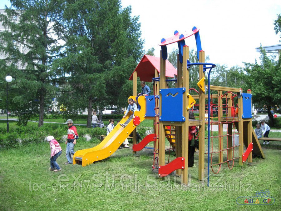 Детская площадка ИГРОВОЙ КОМПЛЕКС (3-Х БАШЕННЫЙ) - фото 2