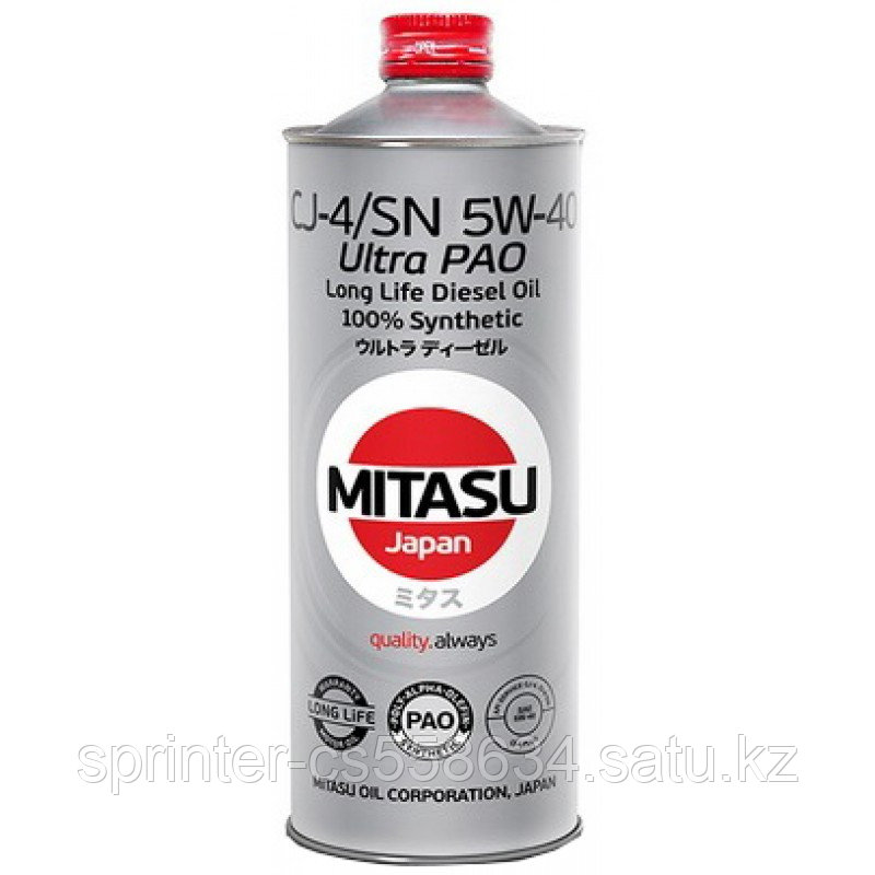 Моторное масло MITASU SUPER DIESEL 5w40 1 литр