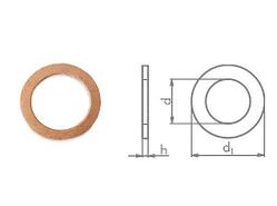 Кольцо уплотнительное медное DIN7603-CU-A-17X21X1,5