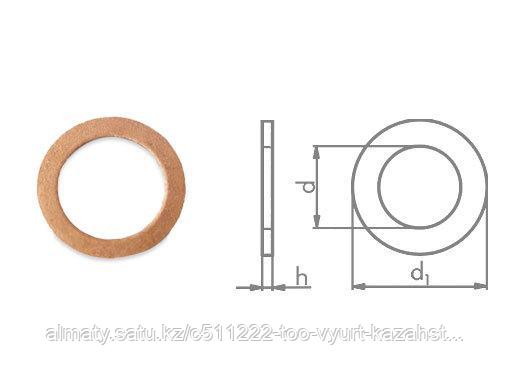 Кольцо уплотнительное медное DIN7603-CU-A-17X23X1,5