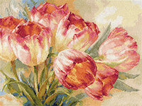 Набор для вышивания крестиком "Тюльпаны" 2-29