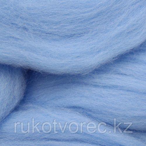 Шерсть для валяния мериносовая тонкая 100%, 100 гр. (0300 св.голубой), фото 1