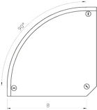 Крышка угловой секции 90° 500 мм DFBM 90 500 FS, фото 2