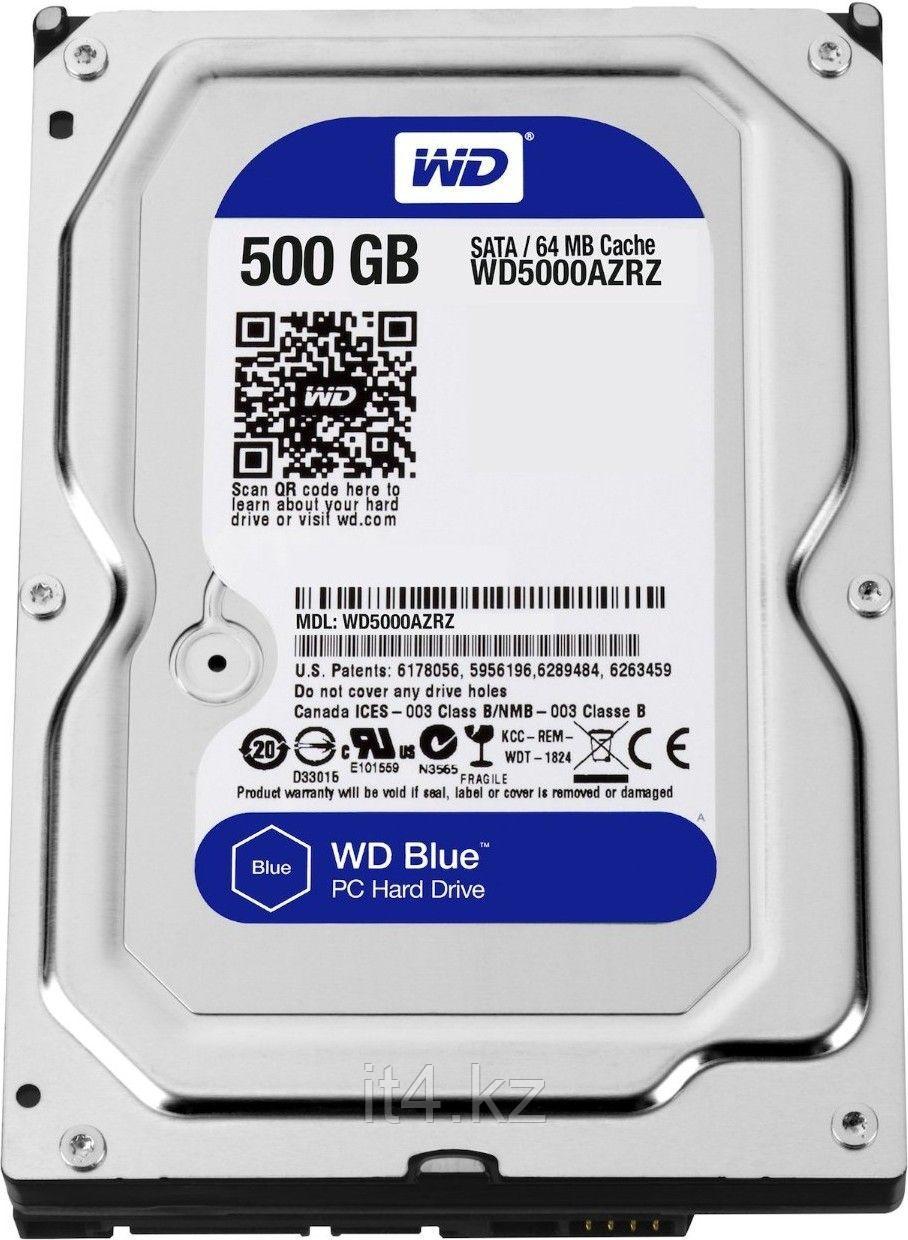 Жесткий диск HDD  500Gb Western Digital Blue SATA 6Gb/s 3.5" 5400rpm 64Mb WD5000AZRZ