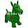 Резиновый ослик попрыгун музыкальный зеленый (фитбол), фото 3