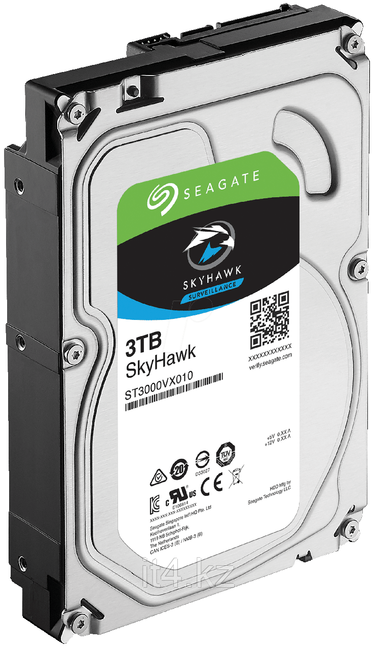 3Tb Жесткий диск HDD Seagate SkyHawk SATA3 3.5" 64Mb ST3000VX010