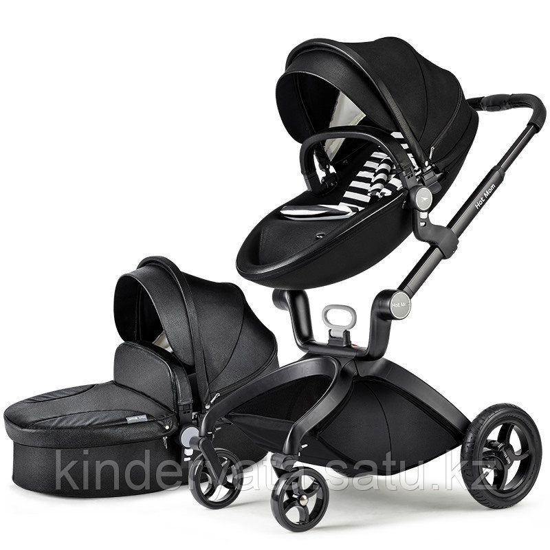 Коляска Hot mom 2 в 1 Комбинированная(black)