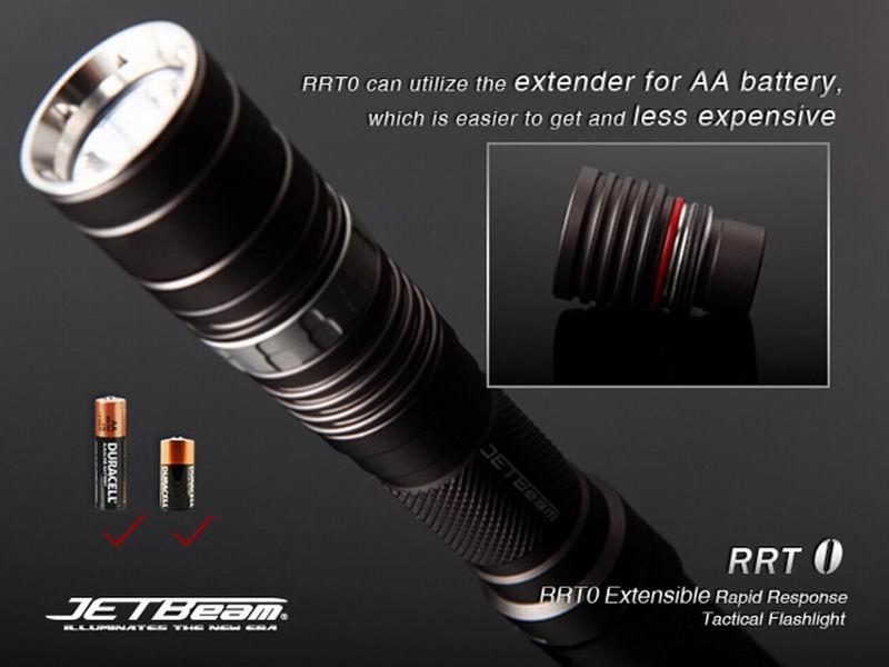 Фонарь JETBEAM Raptor RRT-0 (с удлинителем) (255лм)(CREE XP-G R5)(86гр.)(от 1шт.AA или 1шт.CR123A) R 34119
