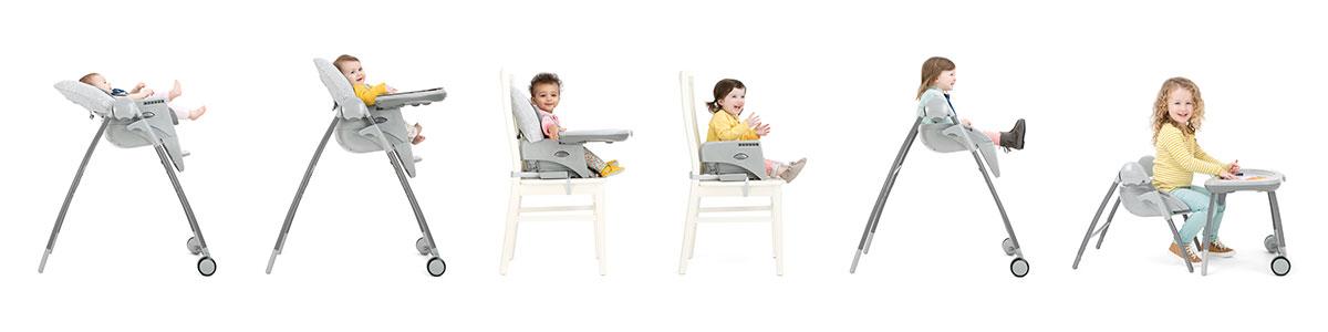 Стульчик для кормления 6в1 Joie Multiply Petite City