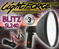 Фонарь-прожектор LIGHTFORCE BLITZ-SL-240 (12V) 1.000.000cd (дальность: 1.000м-1 Lux), контакты: зажимы R34904, фото 1