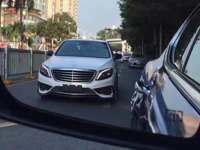 Передняя губа для Mercedes-Benz S-class W222 (Карбон) - фото 6 - id-p46091723