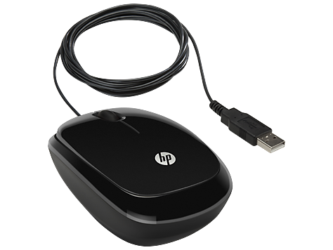 HP (H6E99AA Оптическая светодиодная проводная мышь X1200 Wired Black, USB