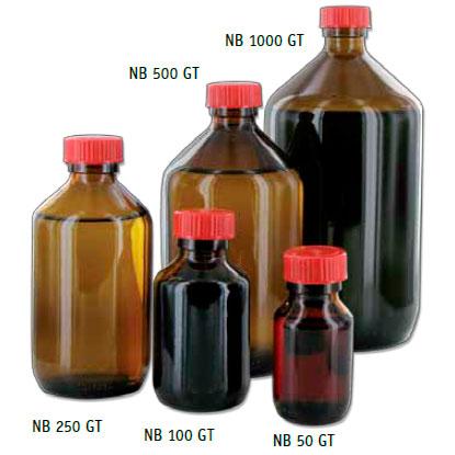 Бутыль для проб Behr NB 100 GT, 100 мл, узкое горло, коричневое стекло, крышка PP, 10 шт/упак - фото 1 - id-p46131479