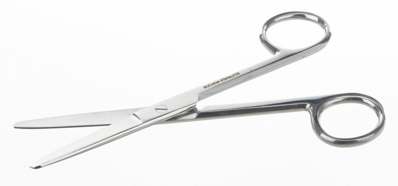 Ножницы Bochem для перевязочного материала, закругленные концы, длина 130 мм, нержавеющая сталь - фото 1 - id-p46134847