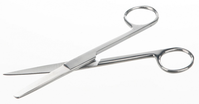 Ножницы Bochem для перевязочного материала, острый и закругленный концы, длина 130 мм, нержавеющая сталь - фото 1 - id-p46134853