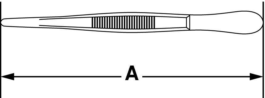 Пинцет Bochem с тупыми краями с тефлоновым покрытием, длина 115 мм - фото 2 - id-p46135413