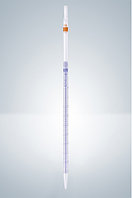 Пипетка градуированная Hirschmann 10 : 0.1 мл класс AS, светлое стекло, синяя градуировка, с линией Шеллбаха, тип 3