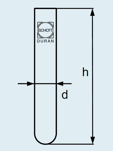 Пробирка DURAN Group 12 мл, 16x100 мм, для цетрифуг, стекло - фото 2 - id-p46135810